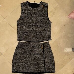 Zara Black and Gray Tweed Set